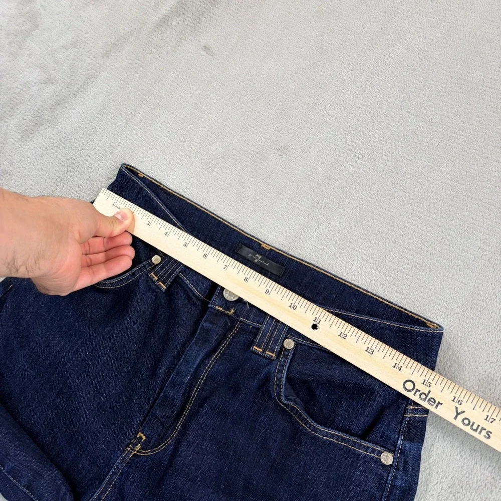 Seven for All Mankind Wide Leg Jeans Blue Denim Women 29 High Waist Designer